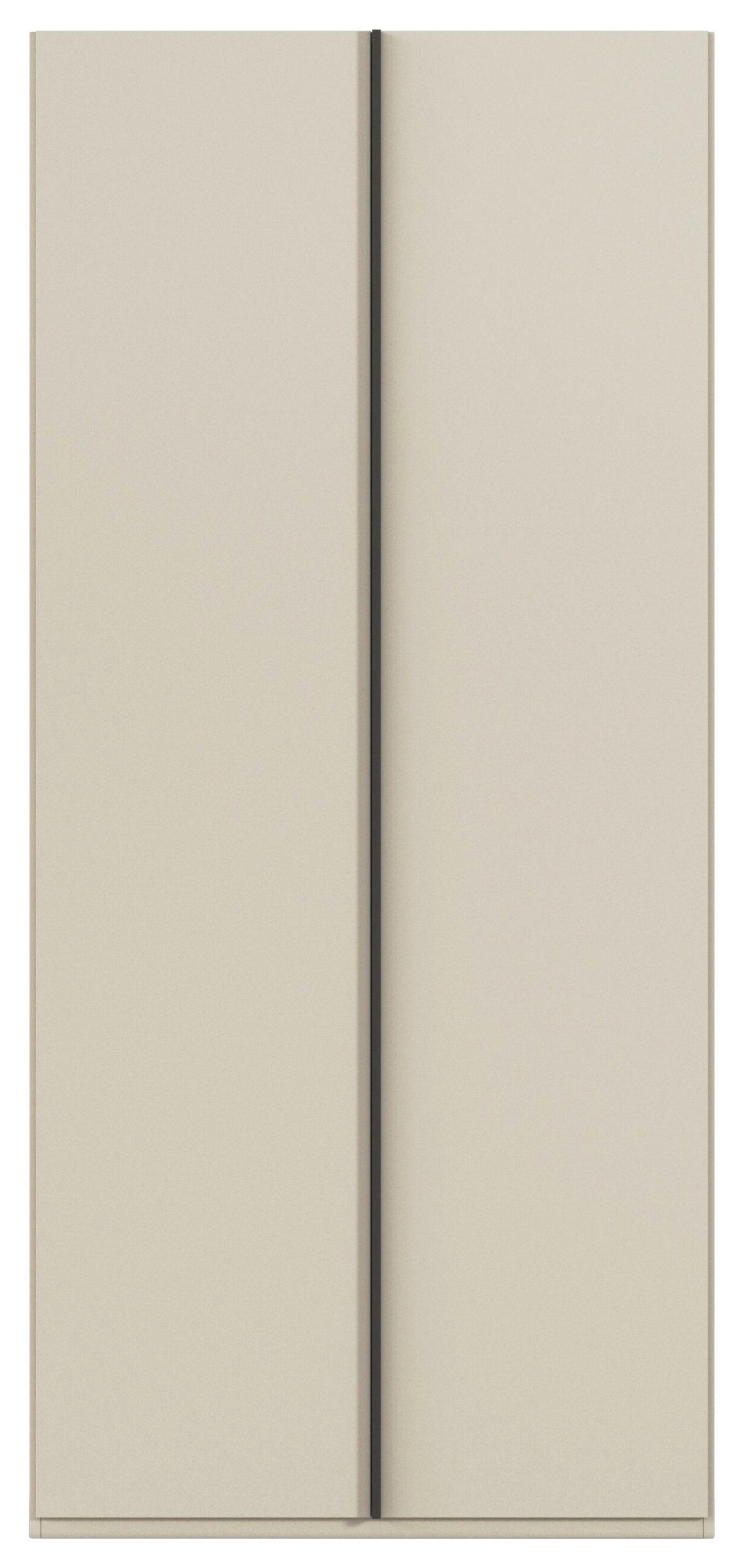 DREHTÜRENSCHRANK 101/223/61 cm,  in Champagner, 2-türig  - Champagner/Graphitfarben, Basics, Holzwerkstoff/Metall (101/223/61cm) - Novel