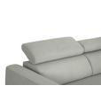 ECKSOFA in Chenille Alabasterfarben  280/205 cm  - Alabasterfarben/Schwarz, Design, Textil/Metall (280/205cm) - Xora