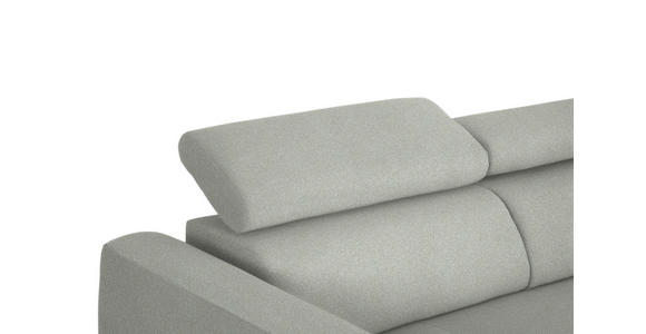 ECKSOFA in Chenille Alabasterfarben 280/205 cm - Alabasterfarben/Schwarz, Design, Textil/Metall (280/205cm) - Xora