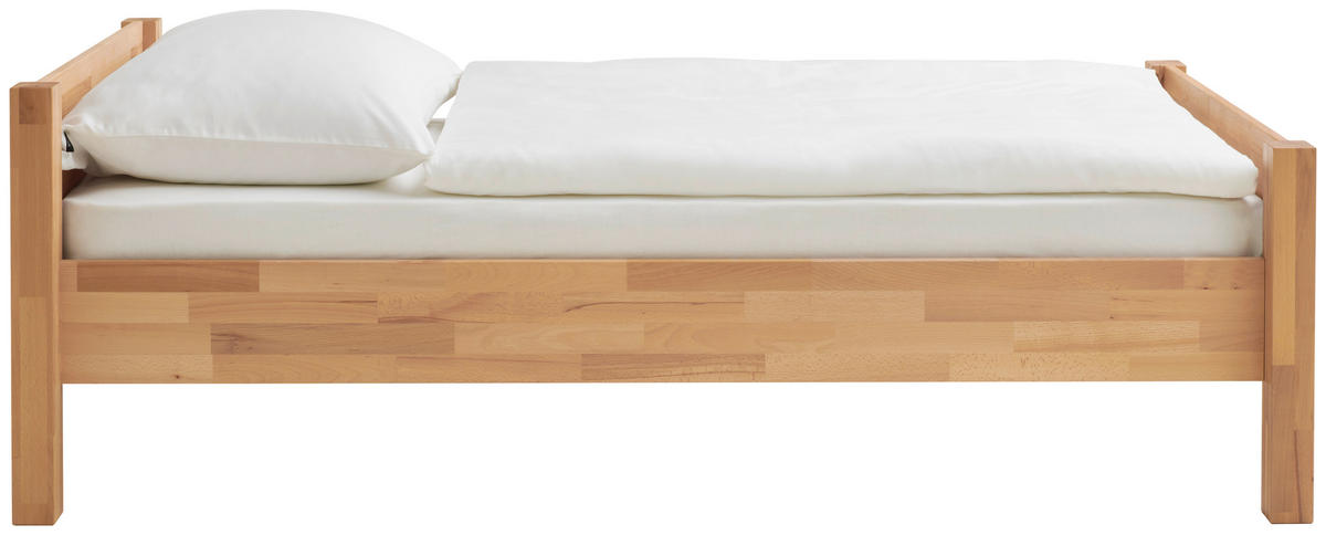 BETT 90/200 cm  in Kernbuche  - Kernbuche, Natur, Holz (90/200cm) - MID.YOU