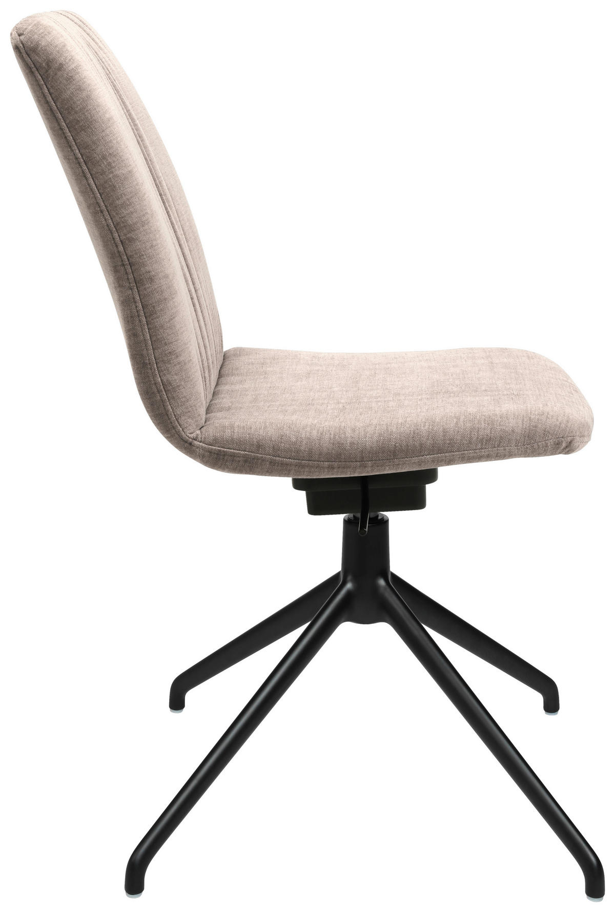STUHL  in Stahl Flachgewebe  - Ecru, Design, Textil/Metall (46/85-88/55cm) - Johann Jakob