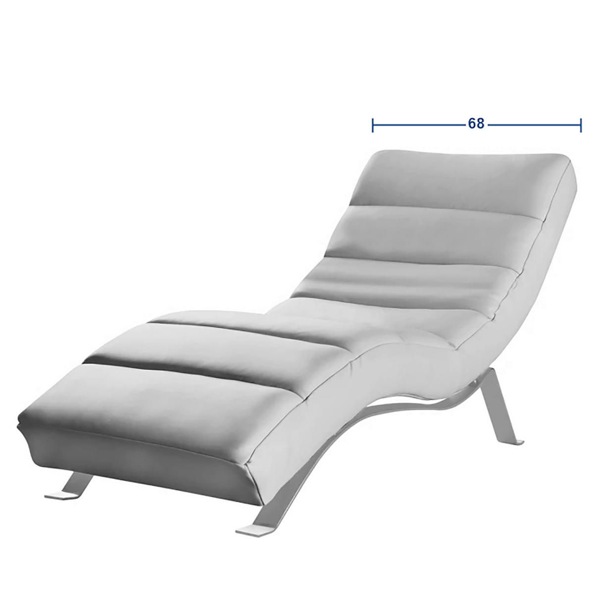 RELAXLIEGE SWING Samt Braun  - Silberfarben/Braun, Design, Textil/Metall (65/65-95/171cm) - Livetastic