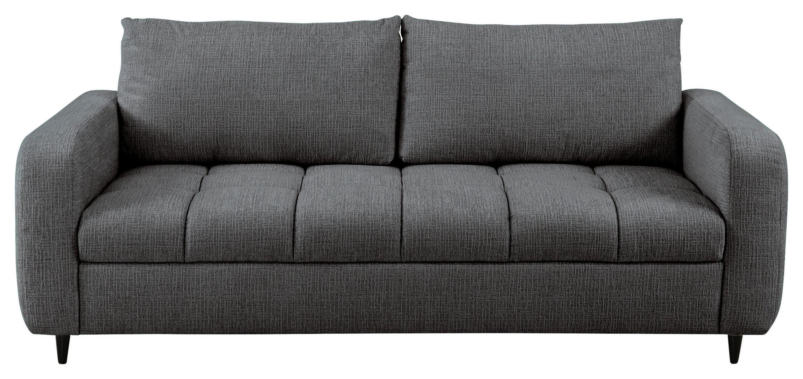 2,5-SITZER Flachgewebe Anthrazit  - Anthrazit/Schwarz, Design, Holz/Textil (209/88/101cm) - Lomoco