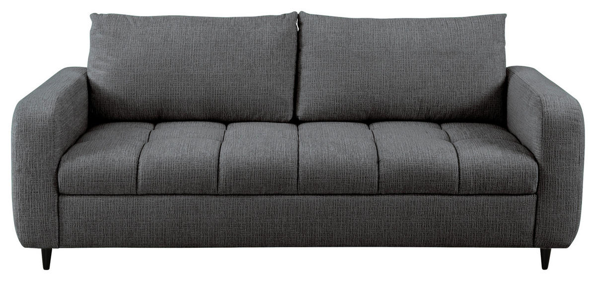 2,5-SITZER Flachgewebe Anthrazit  - Anthrazit/Schwarz, Design, Holz/Textil (209/88/101cm) - Lomoco