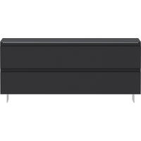 GARDEROBENBANK  in 110/49/33 cm  - Anthrazit/Alufarben, Design, Glas/Metall (110/49/33cm) - Moderano