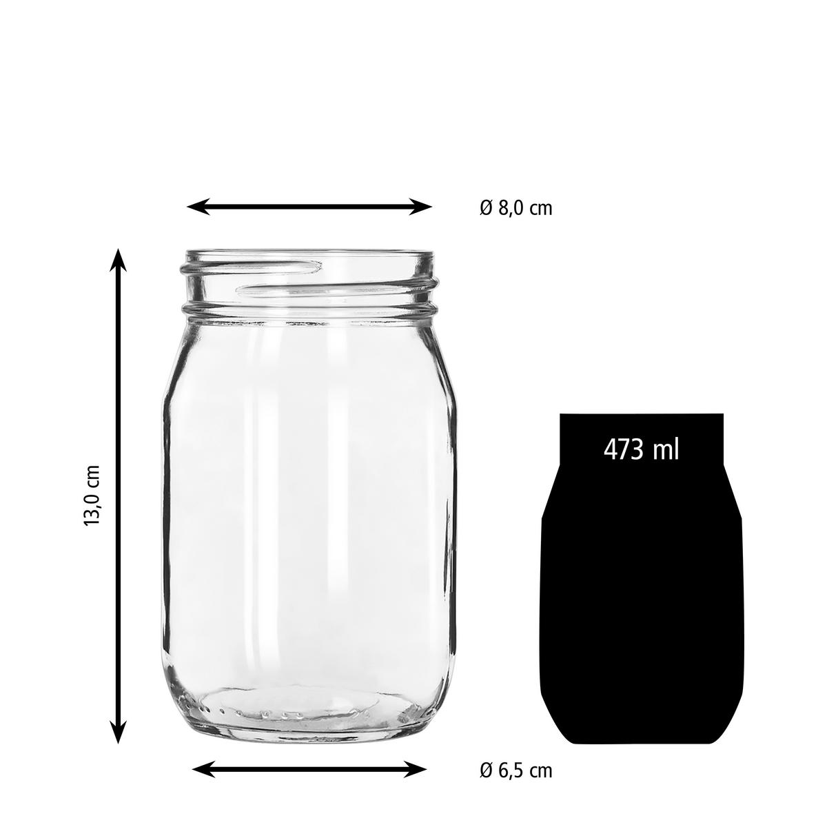 GLÄSERSET DRINKING JARS  12-teilig  - Klar, Basics, Glas (8/13cm)