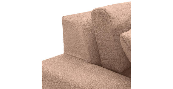BIGSOFA Struktur, Bouclé Rotbraun  - Rotbraun/Greige, MODERN, Kunststoff/Textil (240/76/125cm) - Landscape