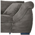 ECKSOFA  in Cord Mokka  - Schwarz/Mokka, KONVENTIONELL, Textil/Metall (168/258cm) - Carryhome