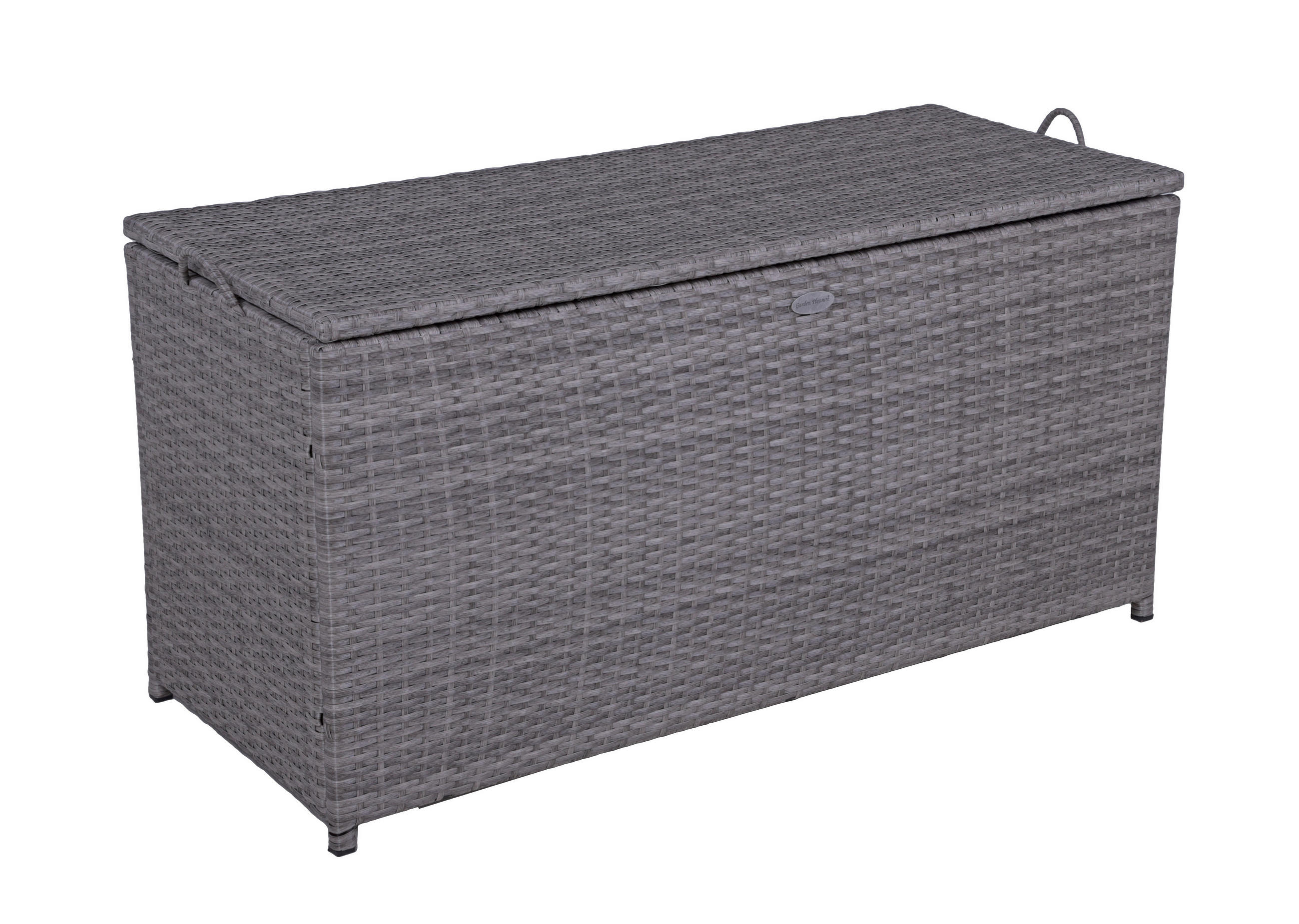 KISSENBOX 120/60/50 cm  - Hellgrau/Schwarz, Basics, Kunststoff/Metall (120/60/50cm) - Gardenson