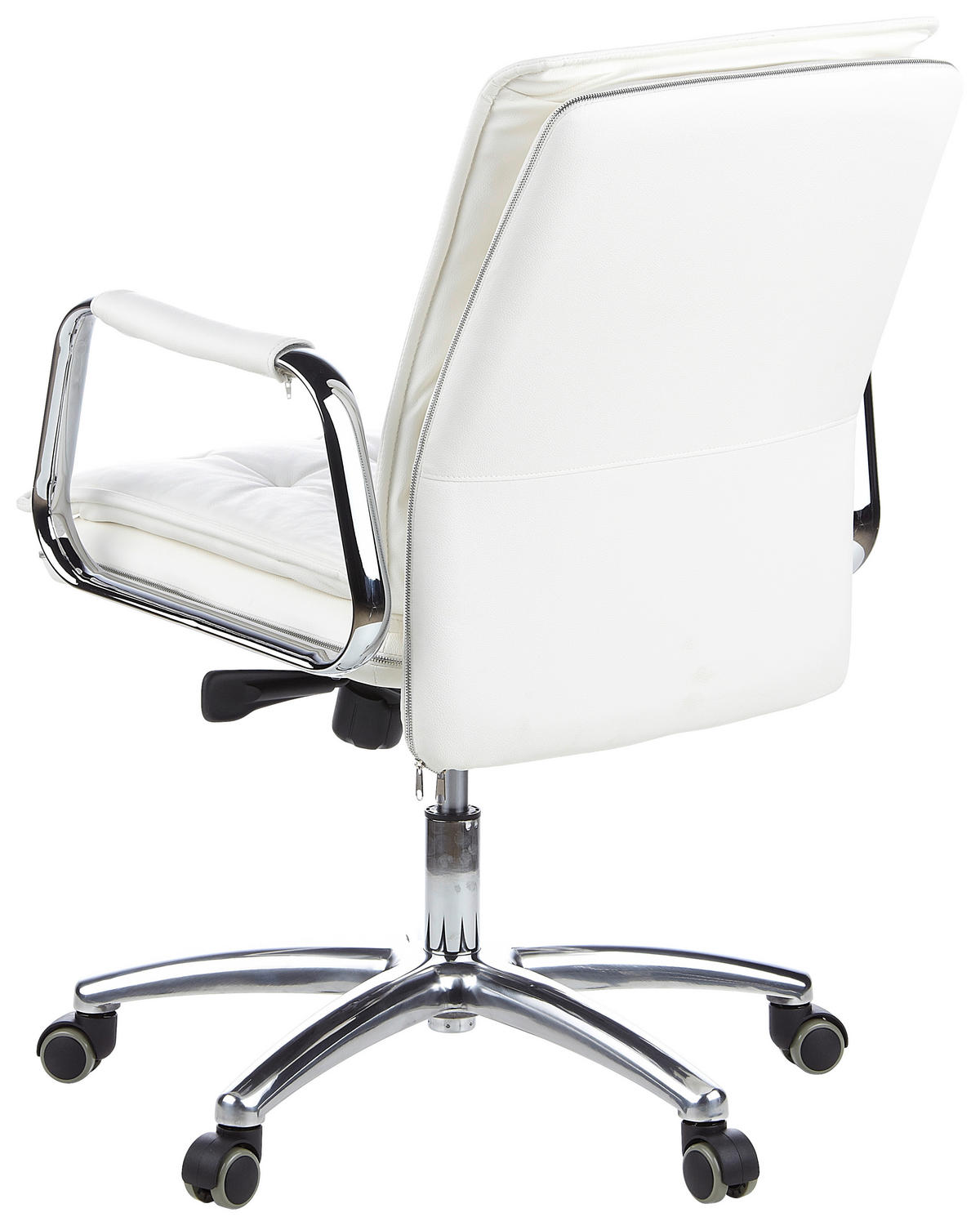 DREHSTUHL  in Creme  - Silberfarben/Creme, Basics, Leder/Kunststoff (60/109/48cm) - MID.YOU