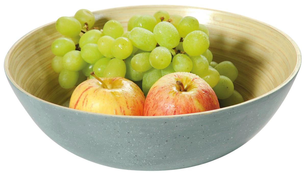 OBSTSCHALE    - Grau, Design, Holz (25/8cm) - Homeware Profession.