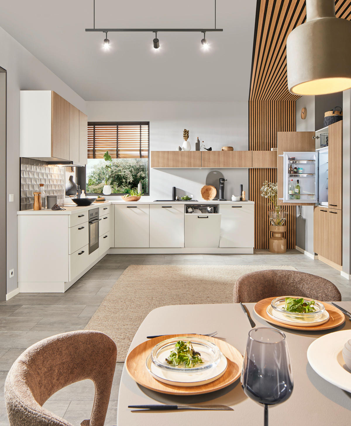 EINBAUKÜCHE   - Weiß, Design, Holzwerkstoff - Dieter Knoll