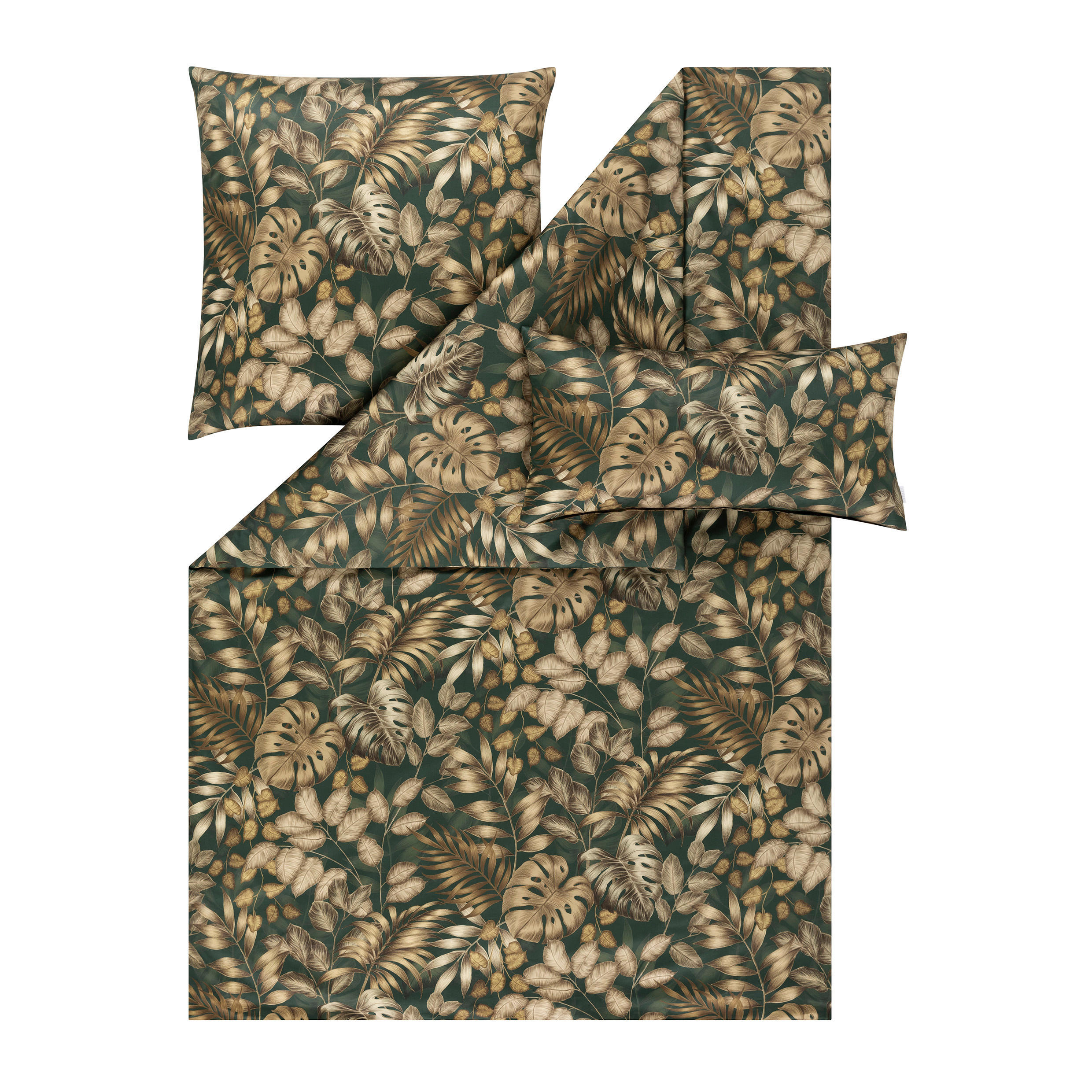 BETTWÄSCHE Exquisit Satin 155/220 cm  - Grün, Design, Textil (155/220cm) - Estella