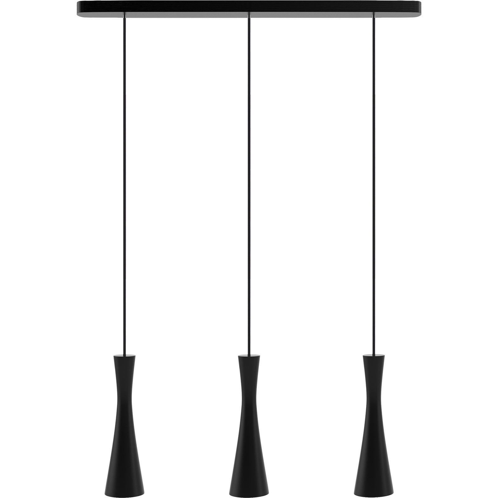 HÄNGELEUCHTE 75/2,5/150 cm  - Schwarz, Design, Holz (75/2,5/150cm)