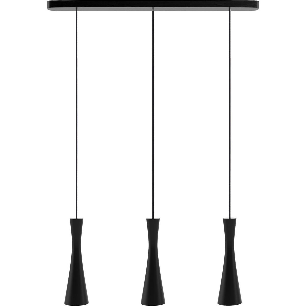 HÄNGELEUCHTE 75/2,5/150 cm  - Schwarz, Design, Holz (75/2,5/150cm)