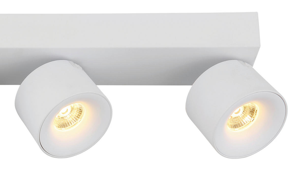 LED-STRAHLER - Weiss/Transparent, Design, Kunststoff/Metall (45,5/7,2/12cm) - Globo