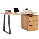 SCHREIBTISCH 140/65/75 cm  in Wildeiche  - Wildeiche/Schwarz, Natur, Holz/Metall (140/65/75cm) - Linea Natura