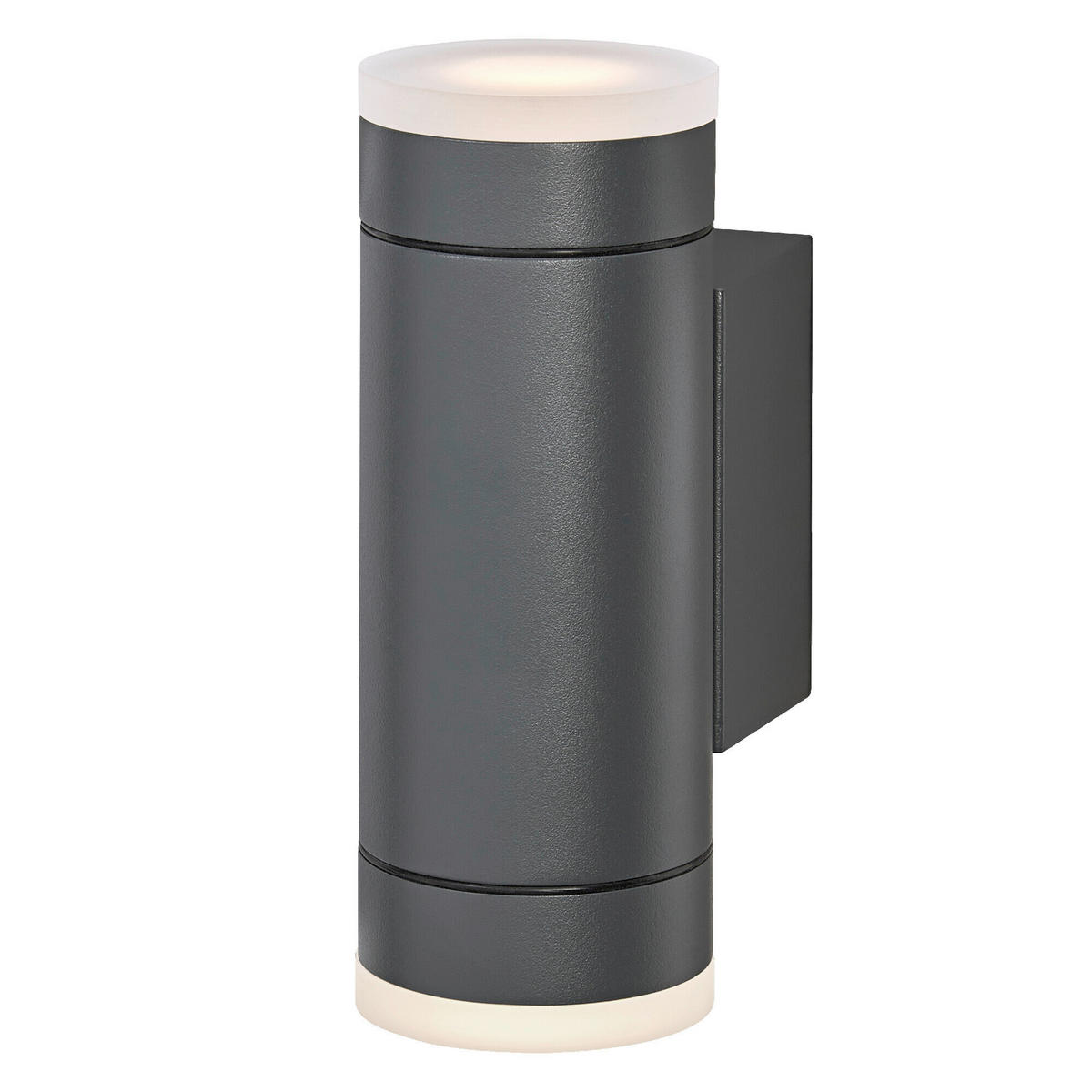 AUßENLEUCHTE 6,5/10/17,6 cm   - Dunkelgrau, Basics, Kunststoff/Metall (6,5/10/17,6cm) - Osram