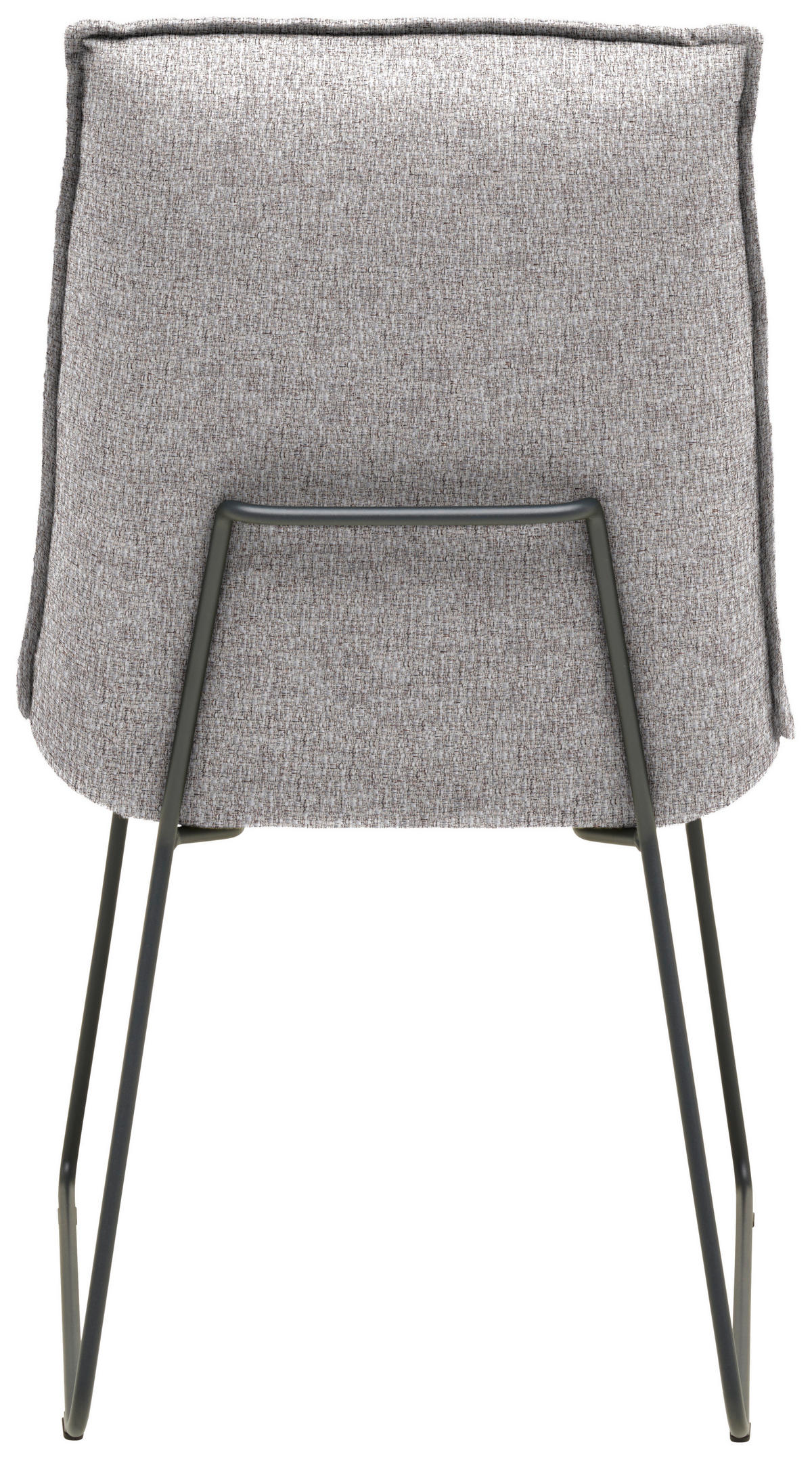 STUHL  Stoff-/Lederauswahl Webstoff  - Greige/Graphitfarben, Design, Textil/Metall (52/85/66cm) - Cassando