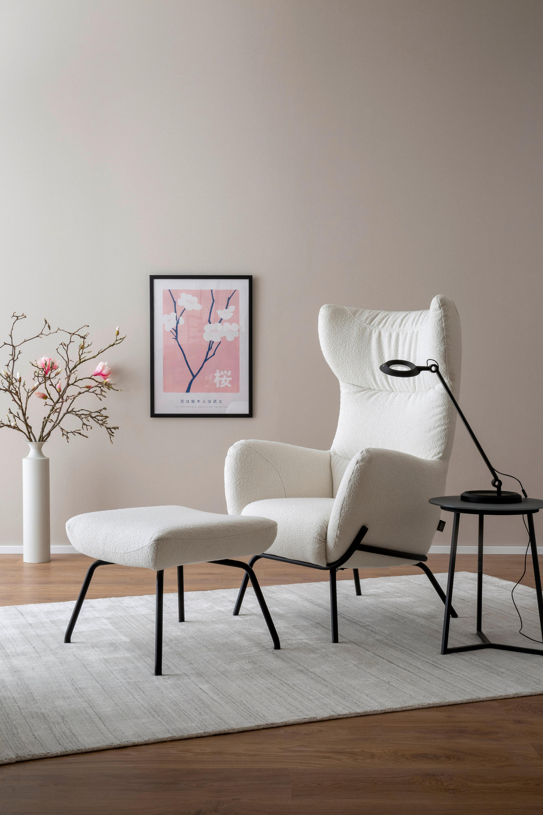 HANDWEBTEPPICH 70/140 cm Elara Weiß  - Weiß, KONVENTIONELL, Textil (70/140cm) - Schöner Wohnen