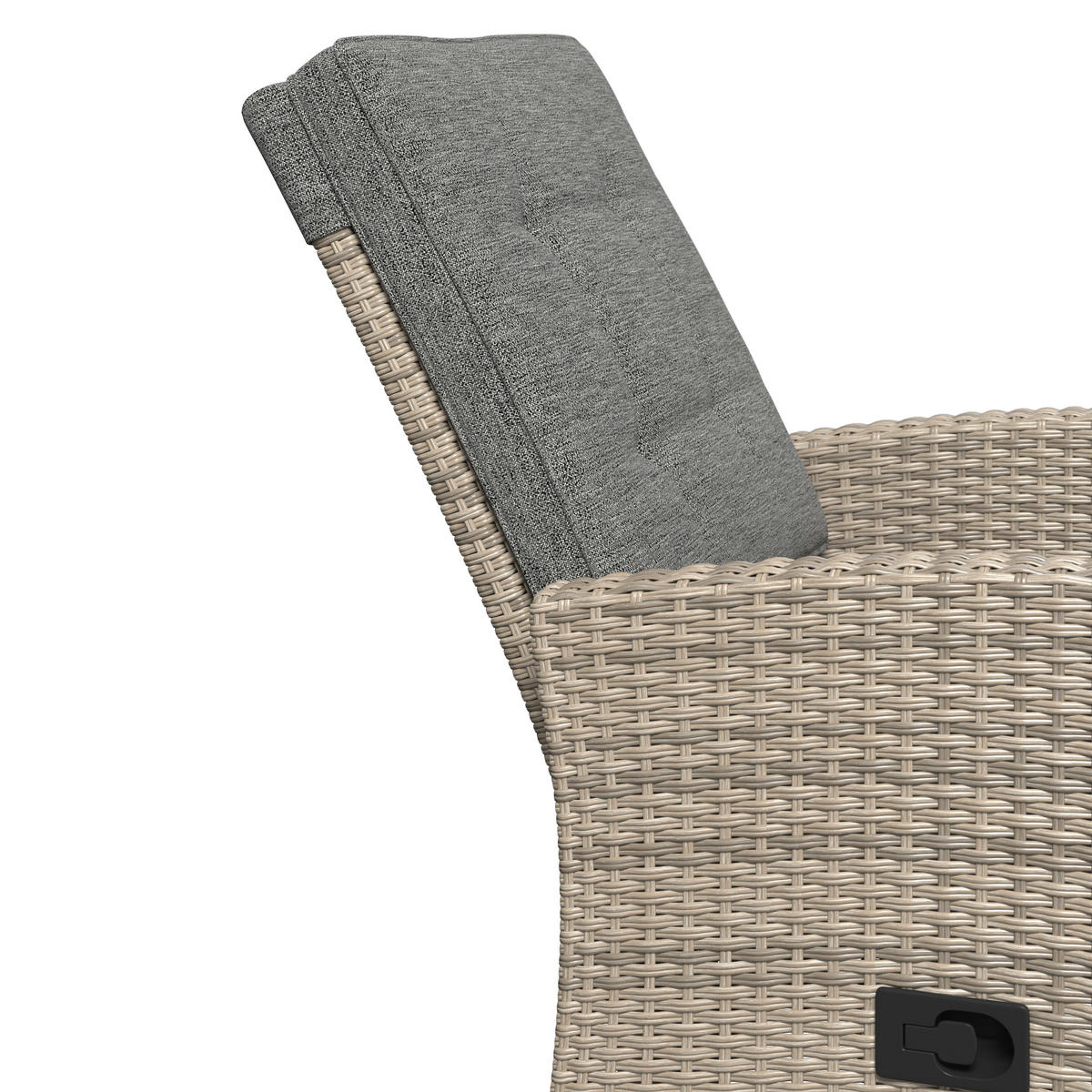 GARTENSET 4-teilig  - Grau, MODERN, Kunststoff/Textil (124/93/67cm) - Ambia Garden