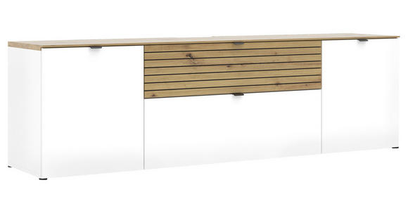 LOWBOARD  in 181/54/41 cm  - Schwarz/Eiche Artisan, MODERN, Holzwerkstoff/Metall (181/54/41cm) - Voleo