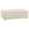 HOCKER in Leder Weiss  - Weiss/Schwarz, Modern, Leder/Kunststoff (120/39/60cm) - W.Schillig