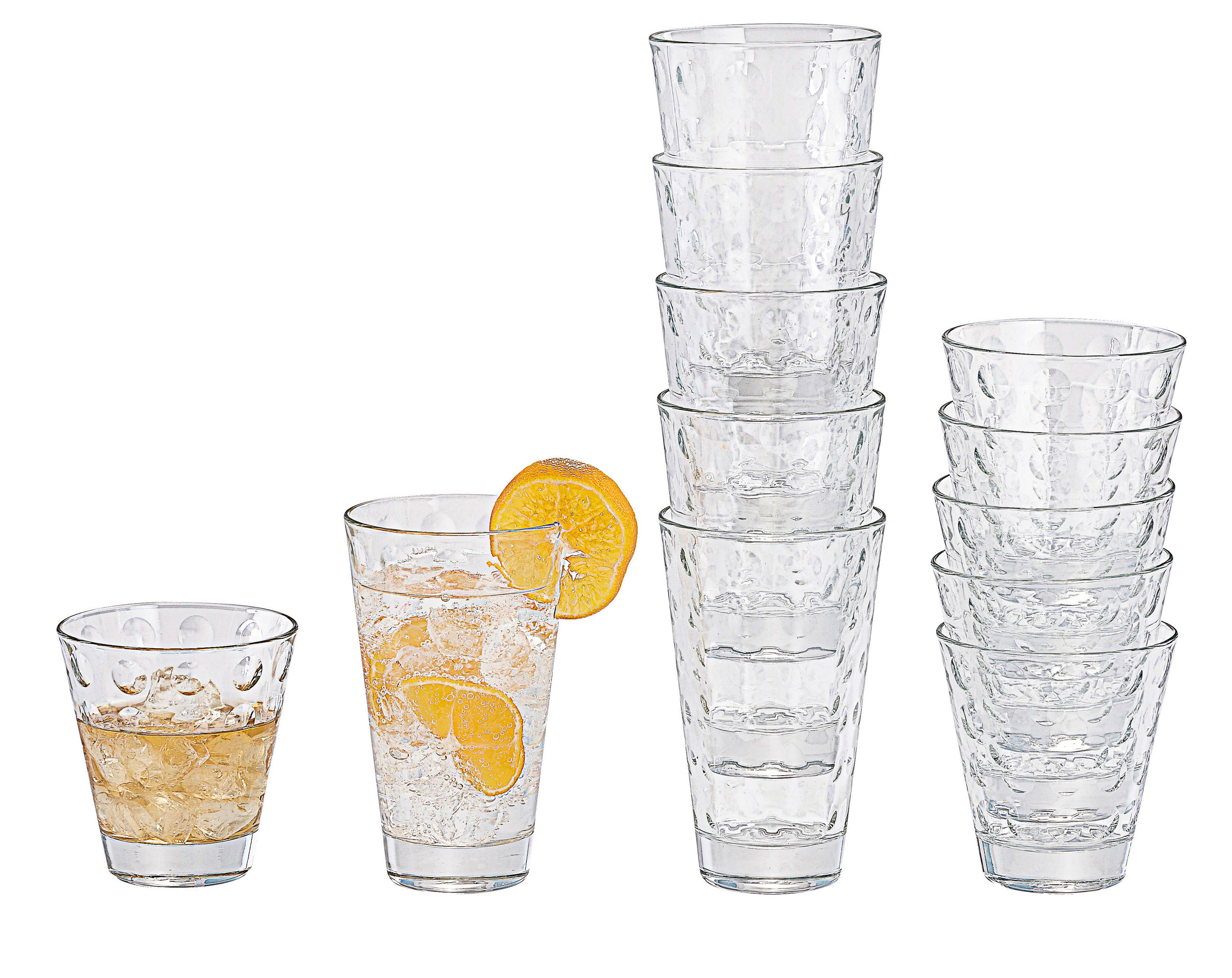GLÄSERSET Optic 12-teilig  - Transparent, Design, Glas - Leonardo
