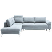 SAROKKANAPÉ textil világoskék  - krómszínű/világoskék, Design, textil/fém (200/281cm) - Pure Home Lifestyle