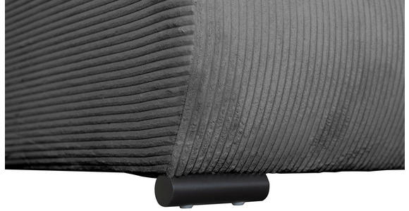 WOHNLANDSCHAFT  in Cord Anthrazit  - Anthrazit/Schwarz, KONVENTIONELL, Textil/Metall (191/351/191cm) - Carryhome