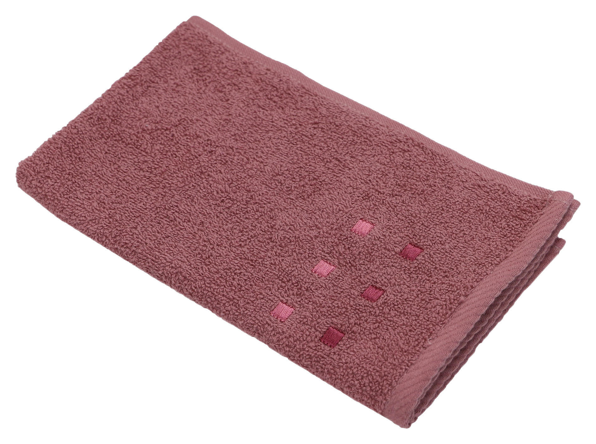 PEŠKIR ZA GOSTE QUATTRO  staroružičasta 30/50 cm  - staroružičasta, Konvencionalno, tekstil (30/50cm) - Esposa