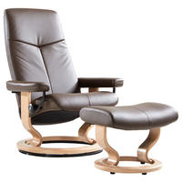 RELAXSESSELSET in Holz, Leder Braun  - Eichefarben/Braun, Natur, Leder/Holz (76/100/71cm) - Stressless