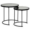 SATZTISCH in Glas 50/50/50,5 cm  - Schwarz, Design, Glas/Metall (50/50/50,5cm) - MID.YOU