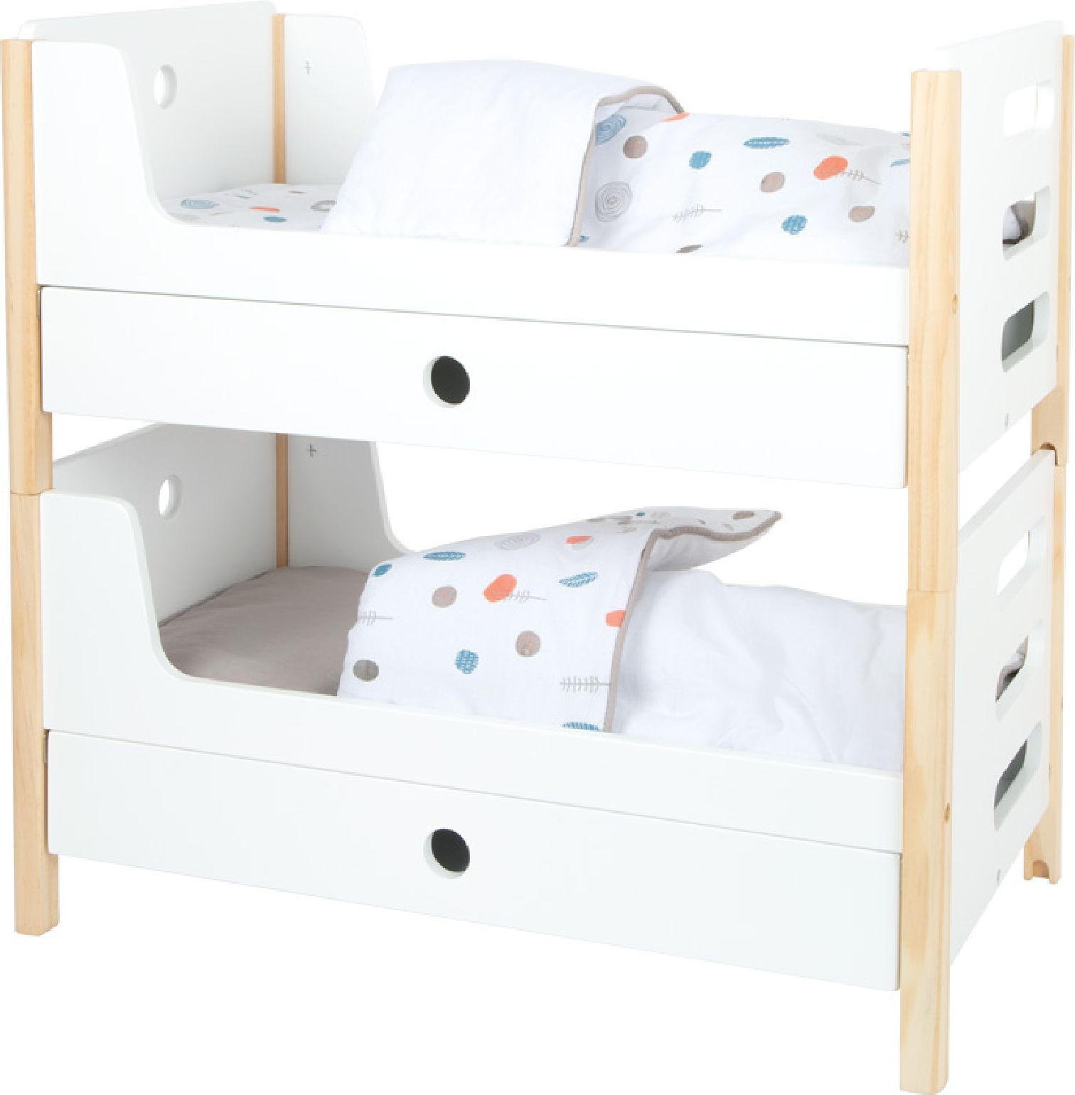 PUPPENBETT Little Button  - Multicolor, Basics, Holz/Textil (50/48/28cm) - small foot
