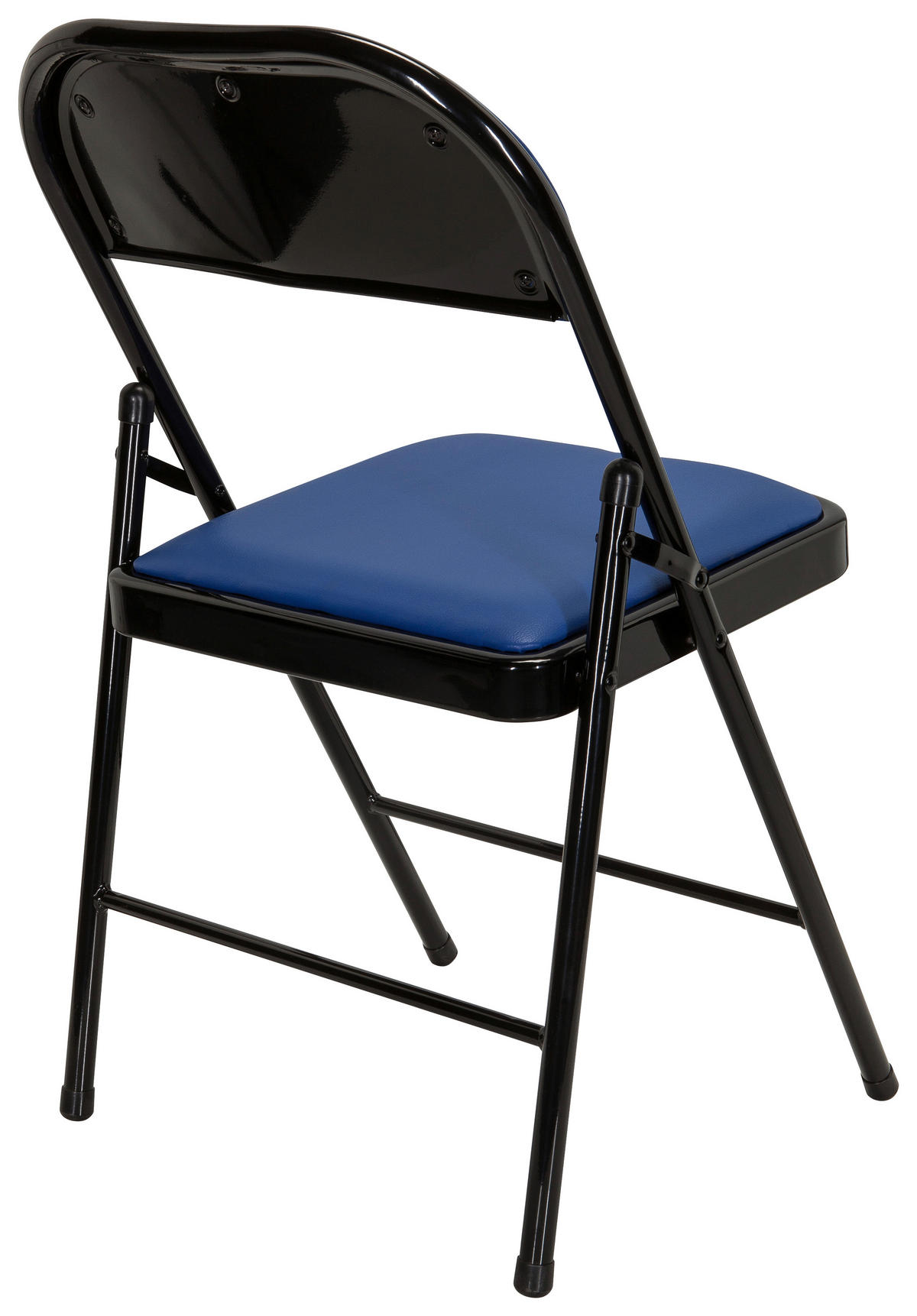 KLAPPSTUHL in Metall, Textil Blau, Schwarz  - Blau/Schwarz, Basics, Textil/Metall (44/80/49cm) - MID.YOU