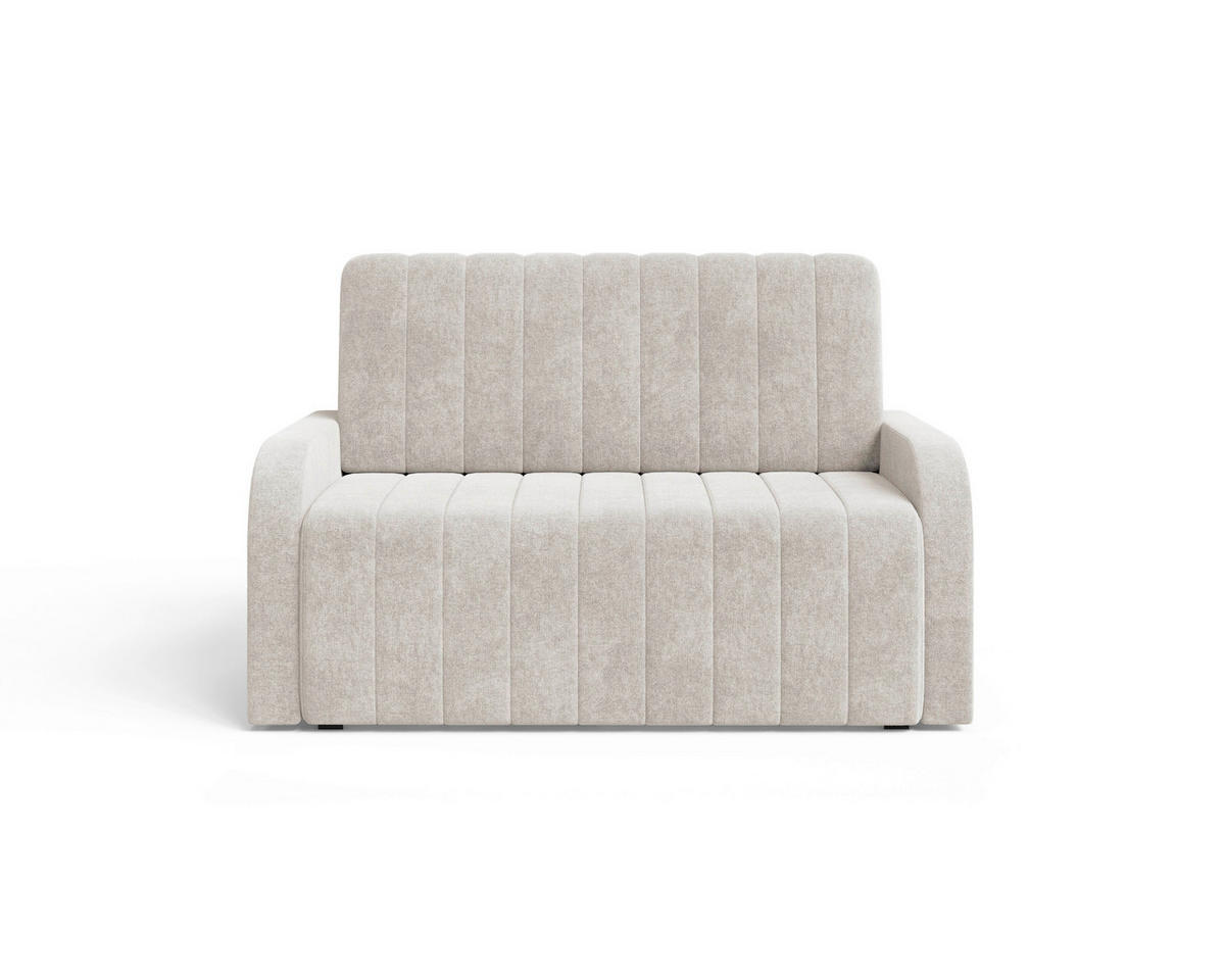 SCHLAFSOFA ALASKA 120 Taupe  inkl. Schlaffunktion, Stauraum  - Taupe/Schwarz, Design, Kunststoff/Textil (141/90/104cm) - MID.YOU