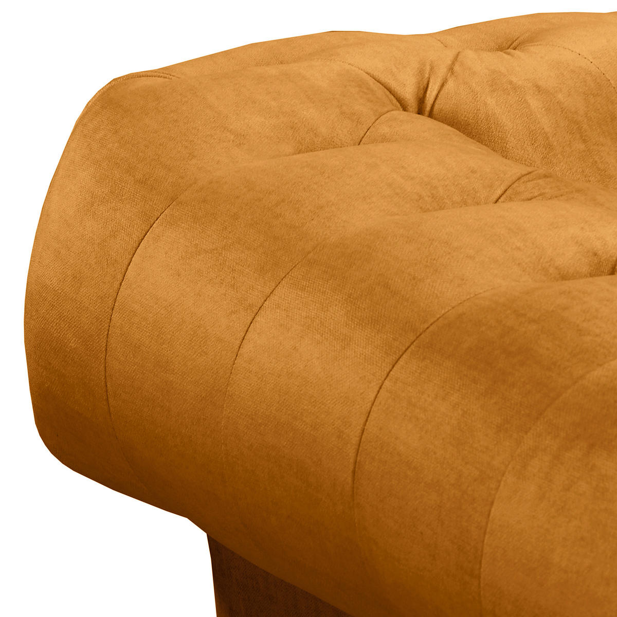 ECKSOFA Laura Bernsteinfarben Mikrofaser  - Bernsteinfarben/Braun, Design, Holz/Textil (284/182cm) - P & B