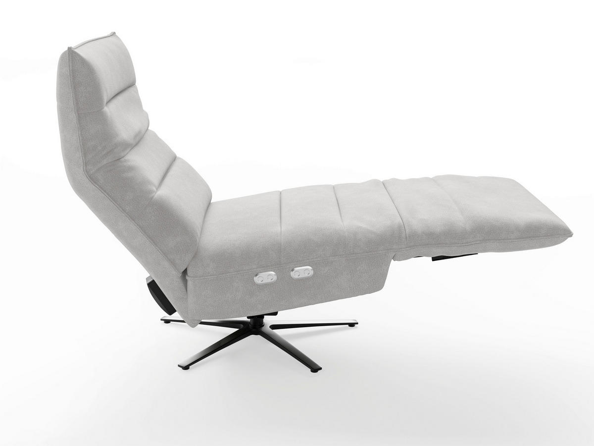 RELAXAČNÍ KŘESLO, textil, barvy stříbra - černá/barvy stříbra, Basics, kov/textil (80/109/98cm) - Sit & More