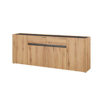 SIDEBOARD  223/86/40 cm 2 Schublade(n)  - Eichefarben/Anthrazit, Design, Holzwerkstoff/Kunststoff (223/86/40cm) - Modante