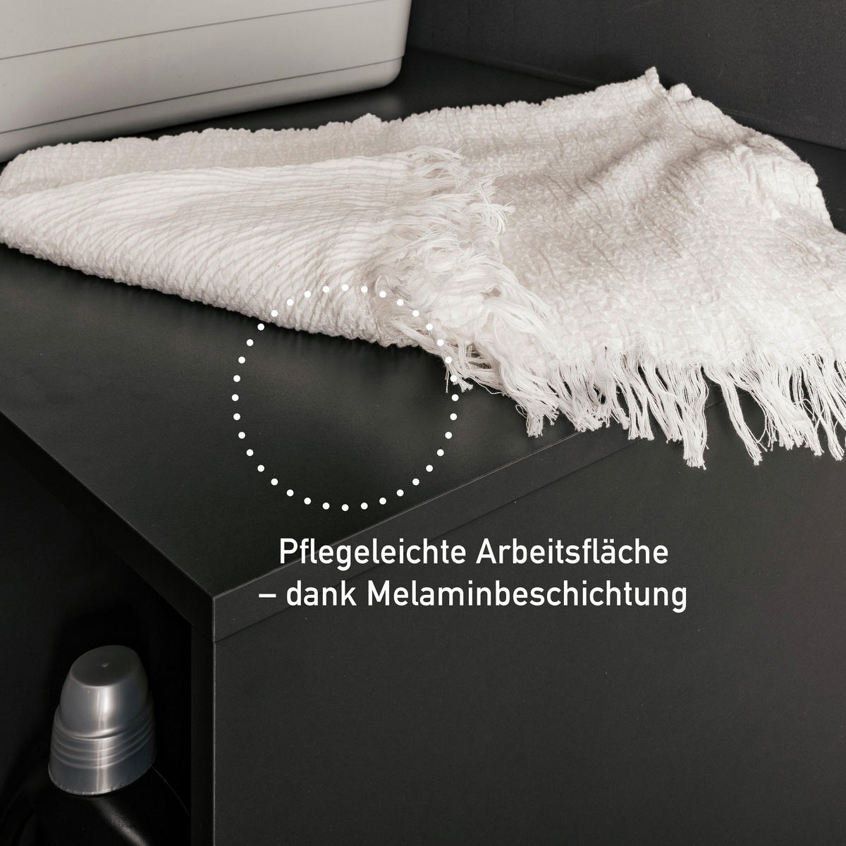 WASCHMASCHINENSCHRANK 99/98/68 cm  in Anthrazit  - Anthrazit, MODERN, Holzwerkstoff (99/98/68cm) - home24