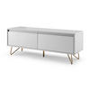 LOWBOARD  in 120/45/40 cm  - Messingfarben/Weiß, Design, Holzwerkstoff/Metall (120/45/40cm) - Livetastic