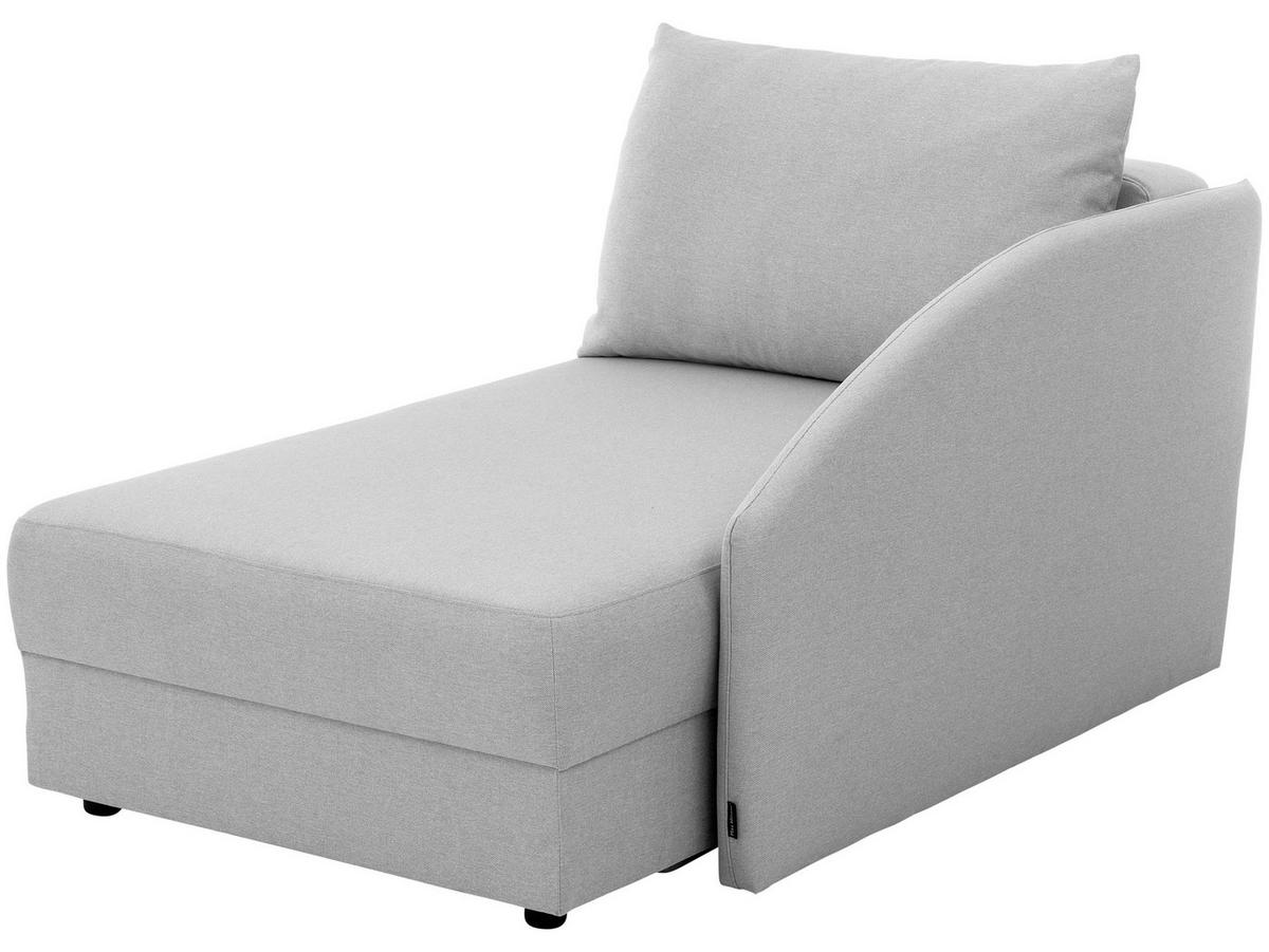RÉCAMIERE in Flachgewebe Hellgrau  - Hellgrau, Design, Kunststoff/Textil (154/86/93cm) - Max Winzer
