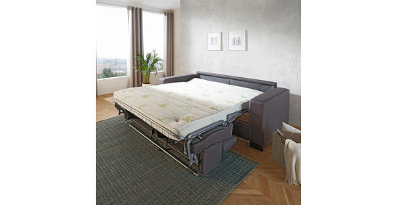 SCHLAFSOFA Webstoff Dunkelgrau - Wengefarben/Dunkelgrau, Design, Holz/Textil (202/82/101cm) - Novel