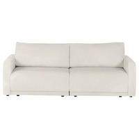 2,5-SITZER in Flachgewebe Ecru  - Ecru/Schwarz, Design, Kunststoff/Textil (240/70/125cm) - Xora