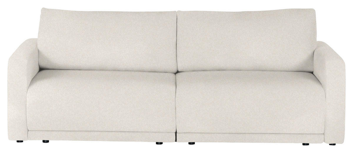 2,5-SITZER in Flachgewebe Ecru  - Ecru/Schwarz, Design, Kunststoff/Textil (240/70/125cm) - Xora