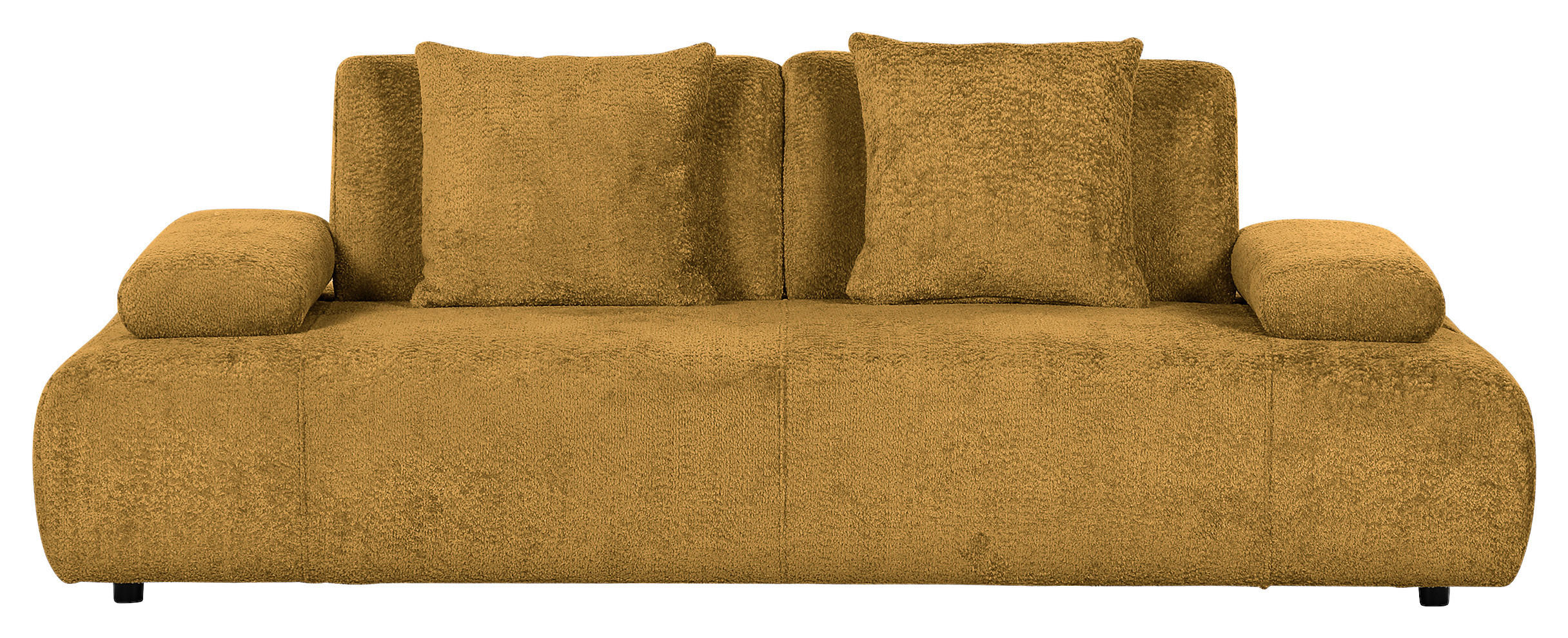 SCHLAFSOFA Chenille Senfgelb  - Senfgelb/Schwarz, Konventionell, Kunststoff/Textil (235-255/80/116-138cm) - Carryhome