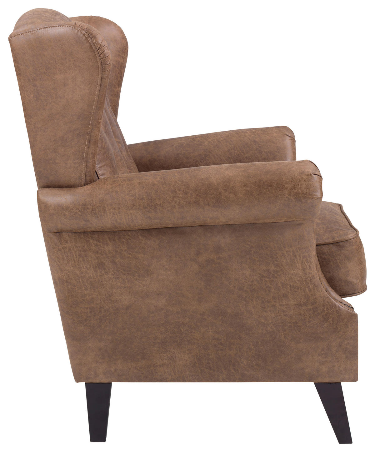 SESSEL beschichtet Braun    - Schwarz/Braun, Design, Holz/Textil (89/106/86cm)