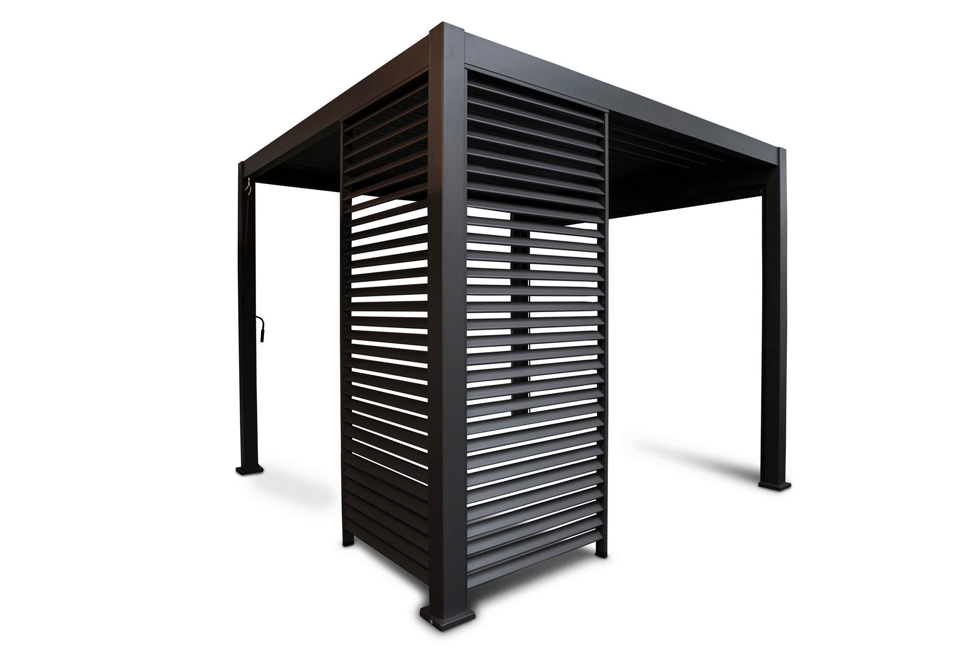 PERGOLA-SEITENTEIL - Anthrazit, Modern, Metall (123,5/240/10cm) - Gardenson