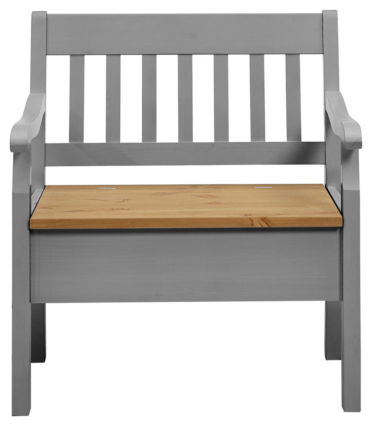 SITZBANK 83/93/58 cm Laugenfarbig, Grau Kiefer massiv  - Laugenfarbig/Grau, ROMANTIK / LANDHAUS, Holz (83/93/58cm) - Boxxx