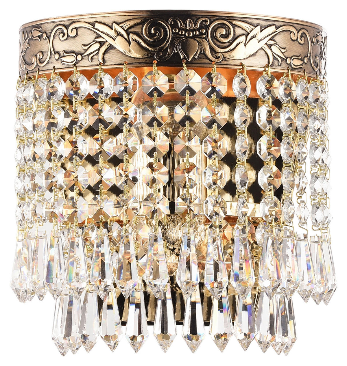 WANDLEUCHTE 17/18,4/11,9 cm   - Goldfarben, Basics, Glas/Metall (17/18,4/11,9cm) - MAYTONI